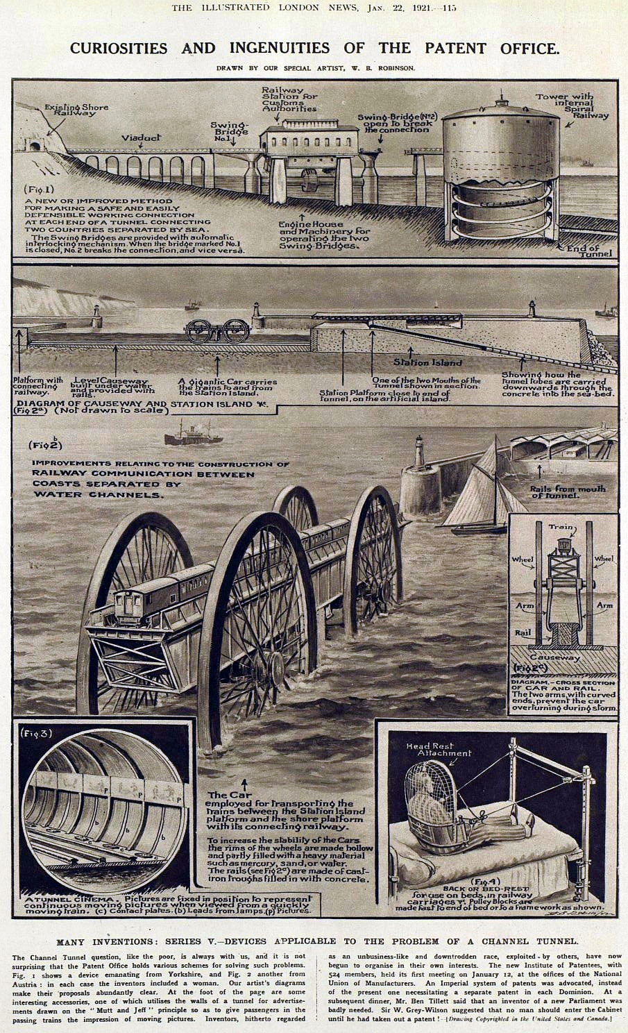 1921 patent railway across the channel